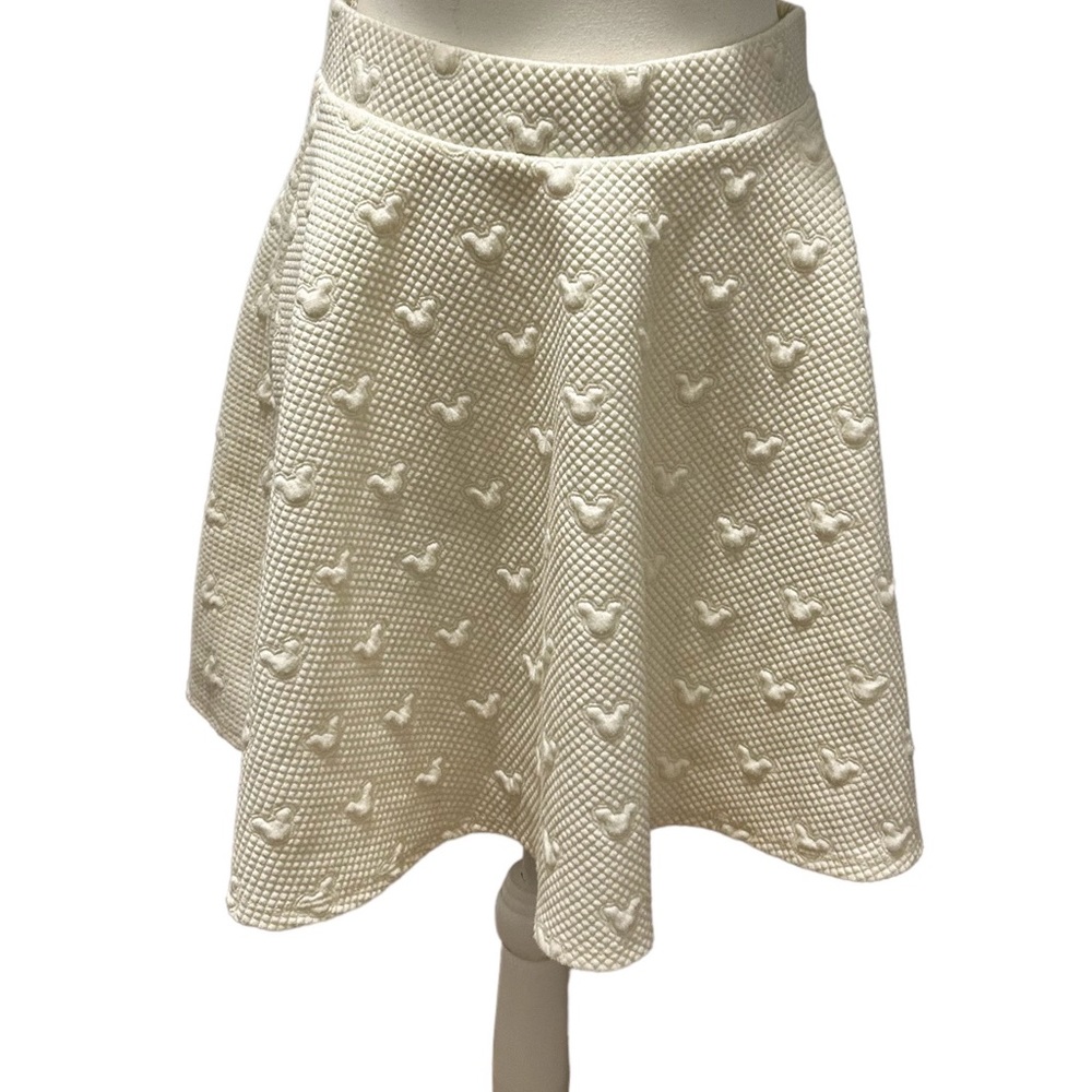 Disney Mickey Mouse Ivory A Line textured size S skirt